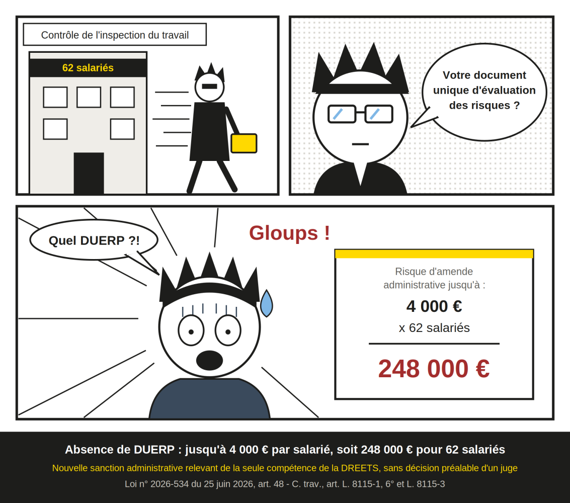 VERS UNE SEVERITE ACCRUE EN CAS D'ABSENCE DE DUERP AU SEIN DES ENTREPRISES