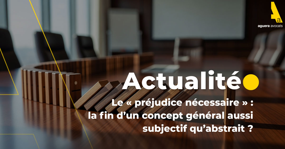 Le « préjudice nécessaire » : la fin d’un concept général aussi subjectif qu’abstrait ?
